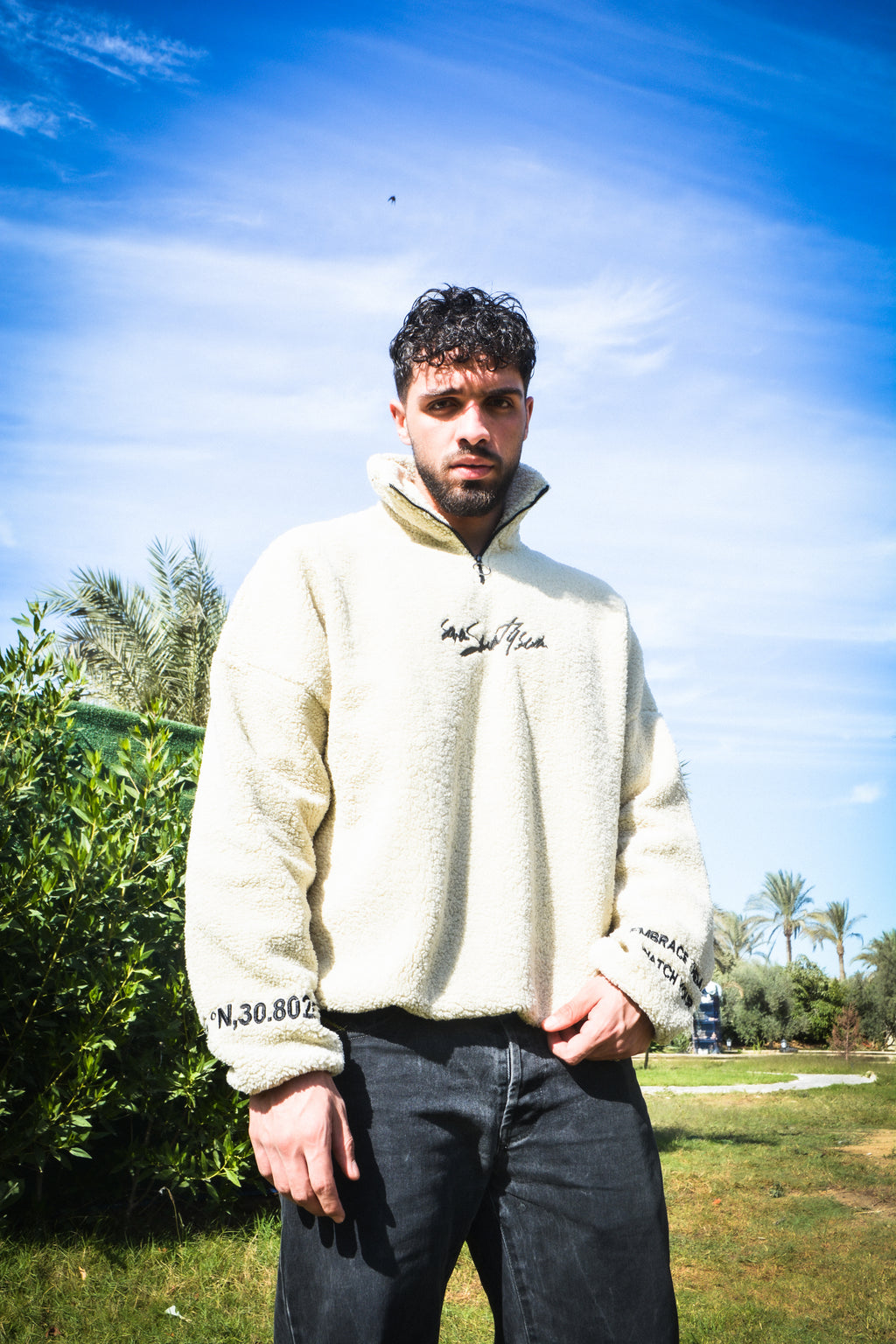 Keja Quarter Zipper-Beige-