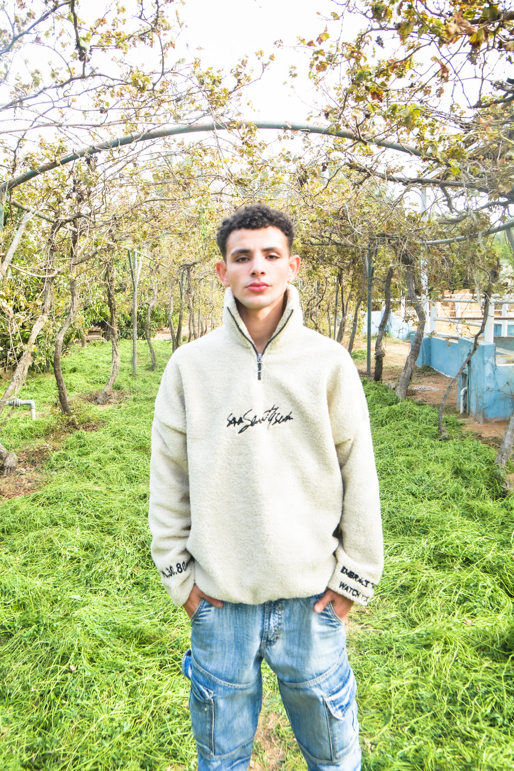 Keja Quarter Zipper-Beige-